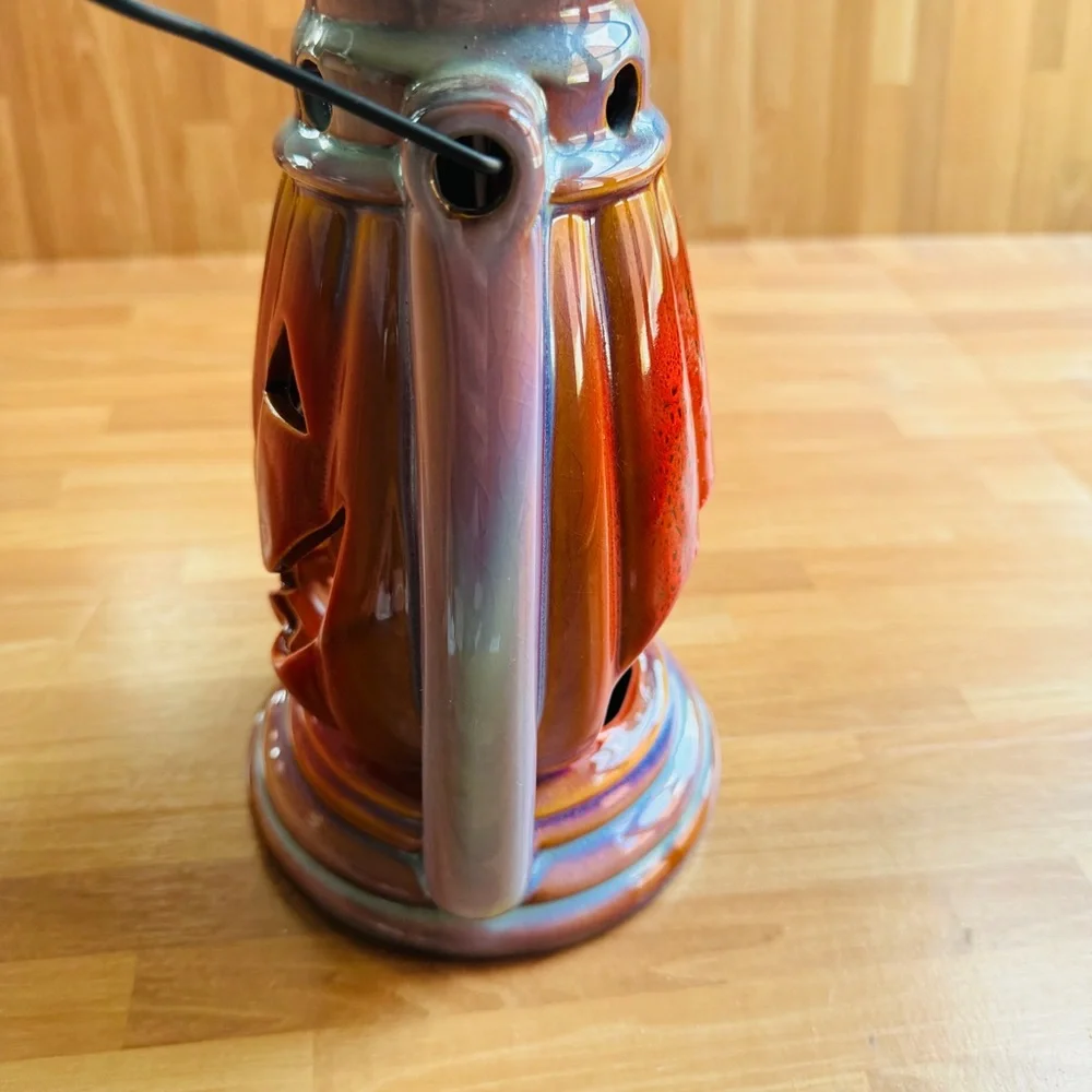 Jack-o'-lantern stoneware lantern Halloween decoration